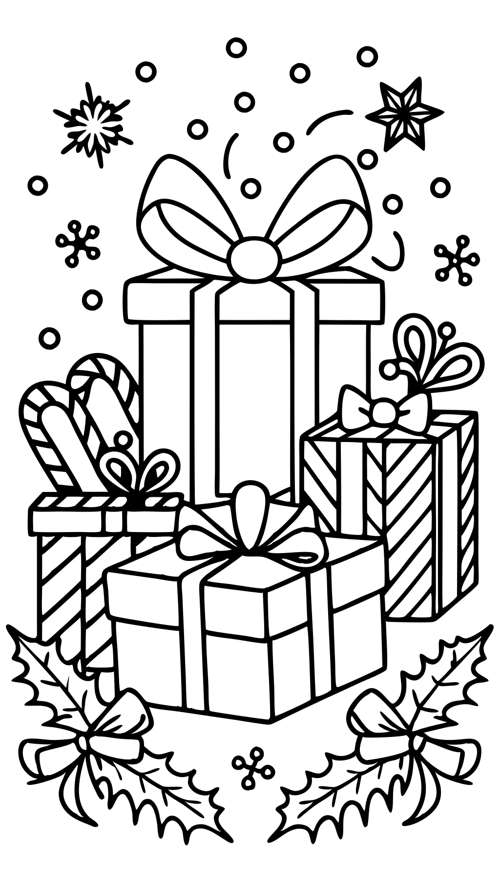 christmas present coloring page